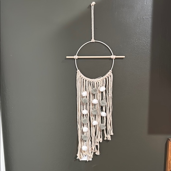Bohemian Cream and Gray Wall Hanging Decor - Picture 2 of 4